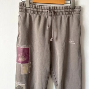 Aritiza Tna Crystals Cozy Fleece Boyfriend Sweatpants GD Taupe Size XS